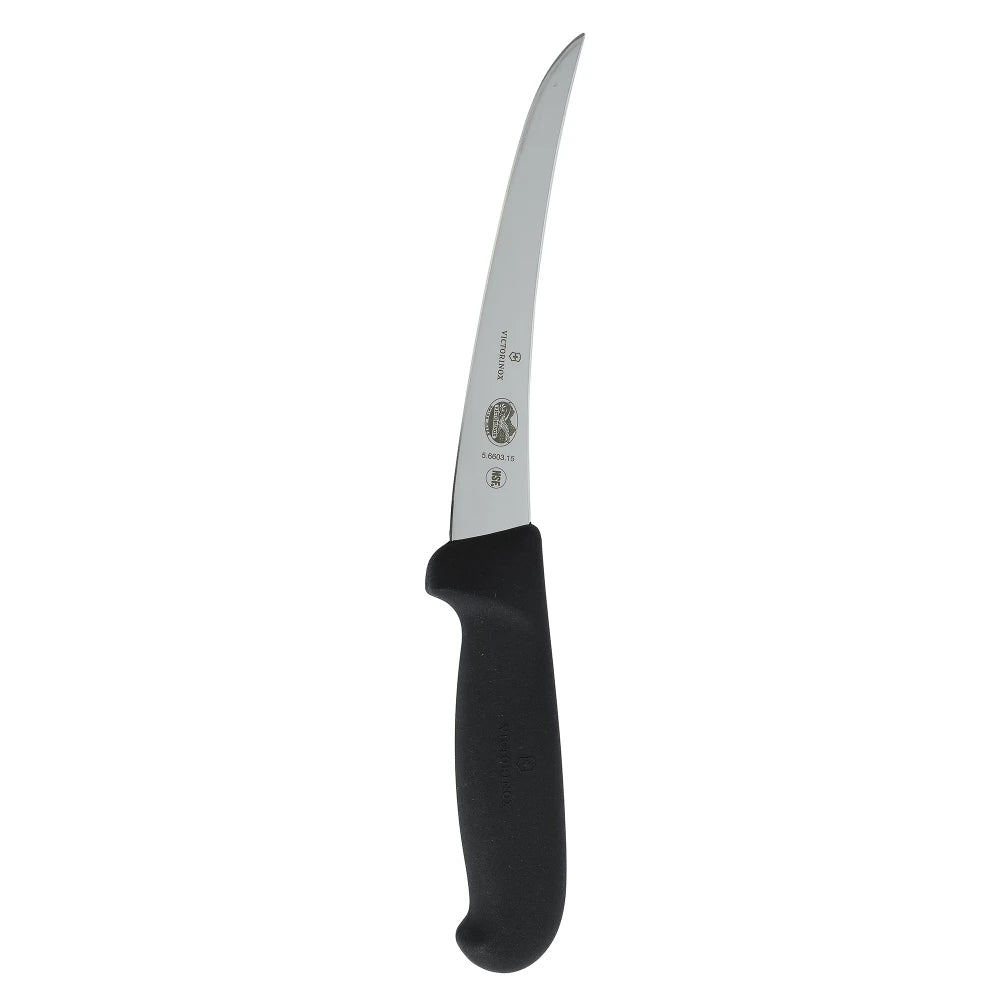 Victorinox 6 Inch Curved Fibrox Pro Boning Knife with Semi-Stiff Blade